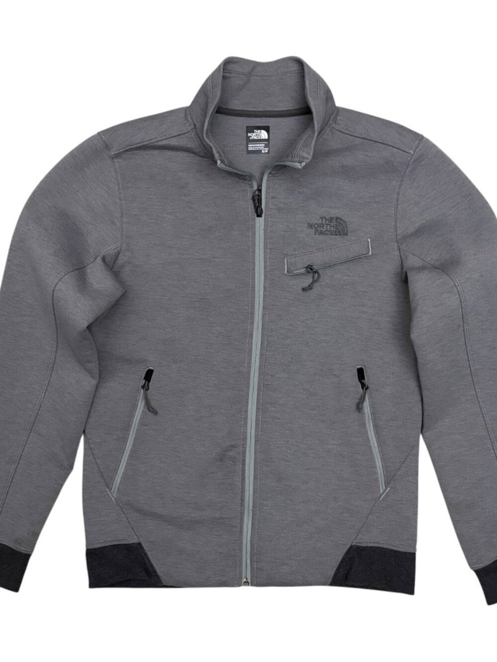 THE NORTH FACE Shell Jacket Gray Full Zip Sweater Shacket Mens Small